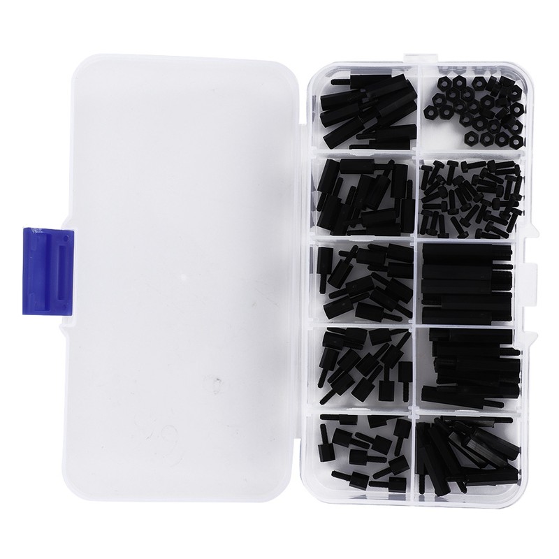 140pcs box M2 Nylon Round Head Cross Screw Hex Nut