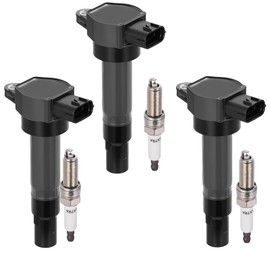 BDFHYK 3 Ignition Coil Pack UF543 and 3 Iridium Spark Plug SP541 Compatible with Smart Fortwo 2008-2015 1.0L l3 Coil for 12597745 42597745