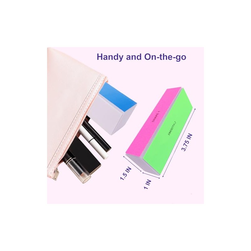 4 Way Nail Buffer Block (2 Pcs), Nail Shine Buffers