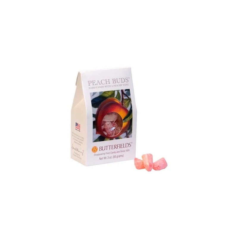 Butterfields Candy - Gourmet, Old-Fashioned Peach Buds Hard Candy |
