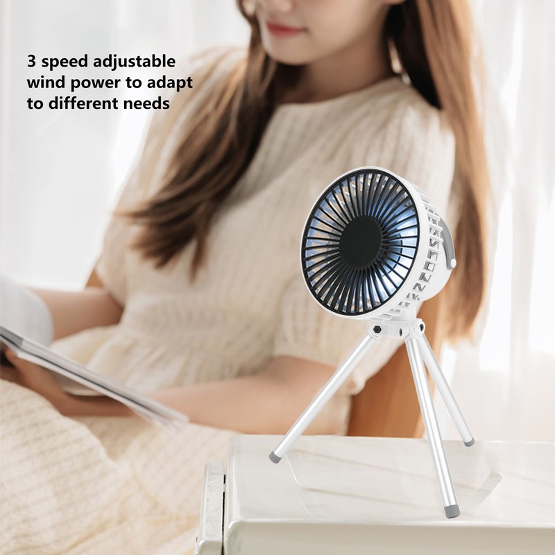 Outdoor Camping Fan 2000mAh Mini Outdoor Multifunctional Camping Tripod Fan