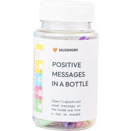 Sensemory 50 POSITIVE Capsule Letters Messages in a Bottle, for Women, BFF, Sister Gifts