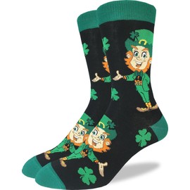 Good Luck Sock Men's St. Patrick's Day Leprechaun Socks, Big & Tall, Shoe Size 13-17