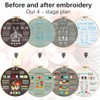 Mprocen Embroidery Kit for Beginners, 4 Leaves Flower Pattern Plant