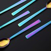 GoGeiLi Yogurt Spoon, Stainless Steel Gelato/Ice Cream Spoon, Rainbow Fruit