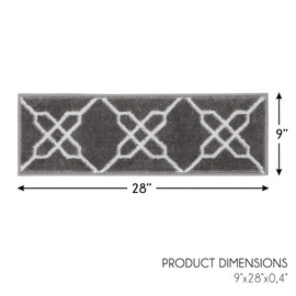 Sussexhome Carpet Stair Treads for Wooden Steps - Indoor Staircase Step Treads with Thick Carpet & Pattern Design - Self Adhesive Safety Treads to Prevent Slipping - Pet & Kid-Friendly - 7-Pack