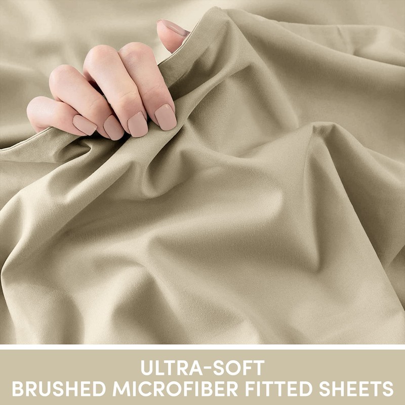 Moonlight Bedding King Size Fitted Sheets - 25cm Deep King
