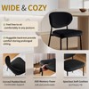 STOOLINK Black Dining Chairs Set of 2 Velvet Upholstered Dining
