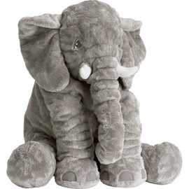 Hmcghie Giant Elephant Stuffed Animals Oversized 24 Inch Large Stuffed Elephant Pillow Toy Gray Gifts for Kids Girlfriend Home Decor