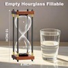 Empty Hourglass Fillable, Wooden Frame DIY Sand Timer, 10 Inch
