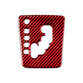 UOADA 1pc Car Center Console Gear Shift Panel Decoration Sticker Real Soft Carbon Fiber car Interior Compatible with Subaru Forester 2008-2012 Accessories Style A red