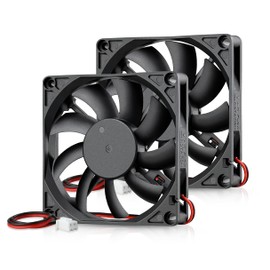 GDSTIME Dual 80mm x 15mm 8cm 12V DC Small Brushless High Performance Cooling Fan Sleeve Bearing 2800RPM 2PIN