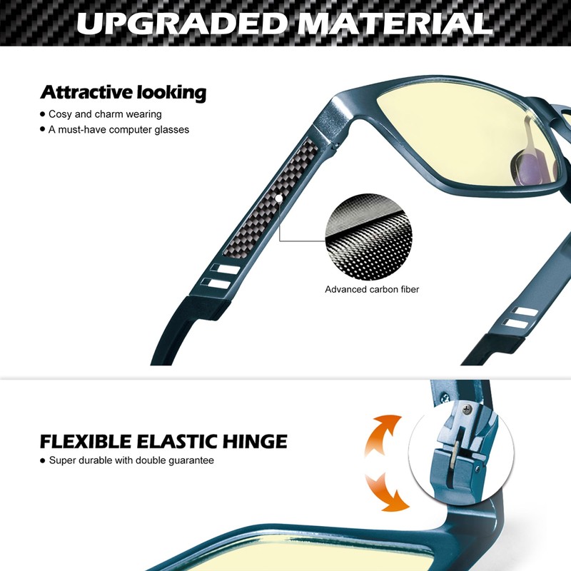 ANYLUV Blue Light Blocking Glasses Men Computer Gaming Glasses Lightweight