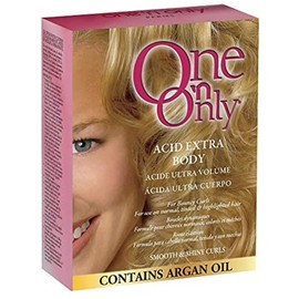 One 'N Only Acid Extra Body Hair Perm - At Home Perm Kit with Argan Oil for Bouncy Curls - Provides Firmer & More Manageable Curls for Normal, Tinted, and Frosted Hair (1 Kit)