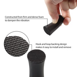 SPEEDWOX 3 Pieces 1 inch Hand Sanding Blocks Mini Sanding Pad Hook Backing Plate for Wood, Furniture, Restoration, Polishing, Home and Car (Black)