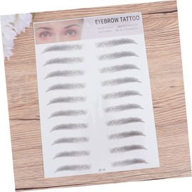 FOMIYES 2pcs Eyebrow Stickers Artificial Hair-like Eyebrow Transfer Tools for Men Women Easy to Apply Natural Look Type Black