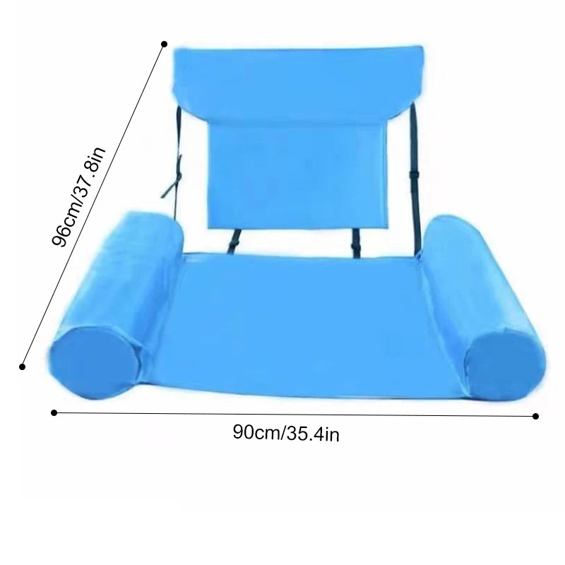 Inflatable Pool Lounger for Adults – Foldable Floating Chair with