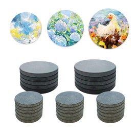 30 pcs Stone Painting, Flat Round Stones for Stone Painting, Selected Round Smooth Stones, DIY Painting, Flat Painting, Gray Round Stones