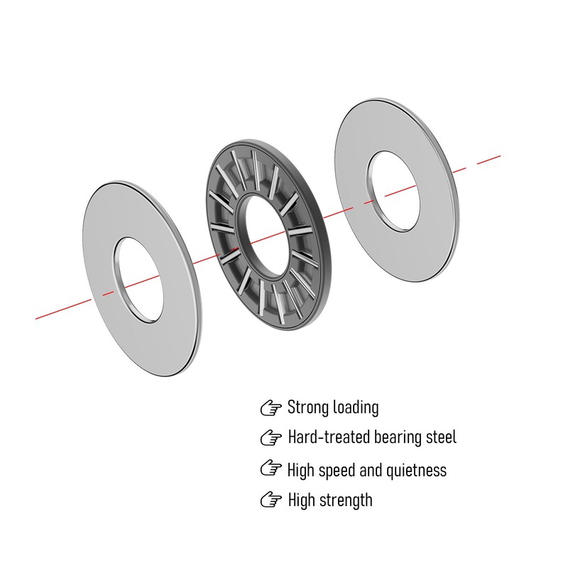 FOCMKEAS 5PCS AXK1024 2AS Thrust Needle Roller Bearings with Washers