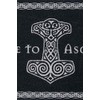 Gate To Asgard Door Mat black-white