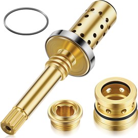 Enhon 1 Set Valve Rebuild Kit Replacement Compatible with Symmons Temptrol Valve, TA-10 Spindle Assembly, TA-4 Hot and Cold Seats, T-11 Washer, Fix Tub/Shower Valve Leak, Solid Brass