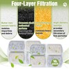 16+16 Pcs Dog Water Fountain Filters Compatible with Feelneedy FN-W18