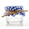 Nakpunar 12 pcs 5" Navy and White Gingham Fabric Jar
