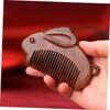 OATIPHO Small Bunny Comb Set 2pcs Portable Wooden Hair Combs