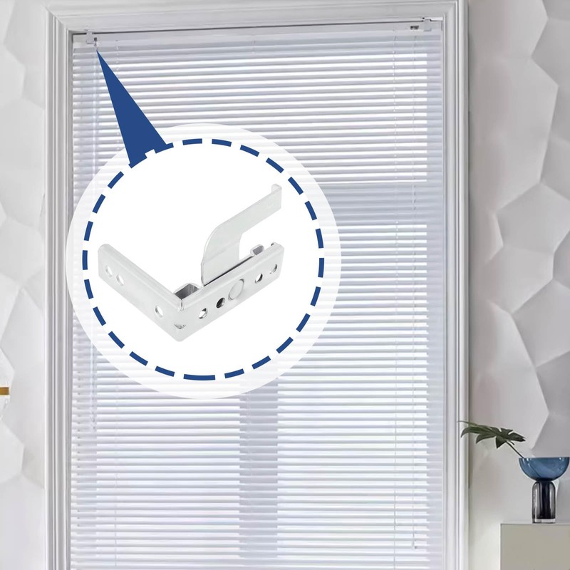 EMSea Pack of 2 Venetian Blind Swivel Brackets Face-Fix Metal