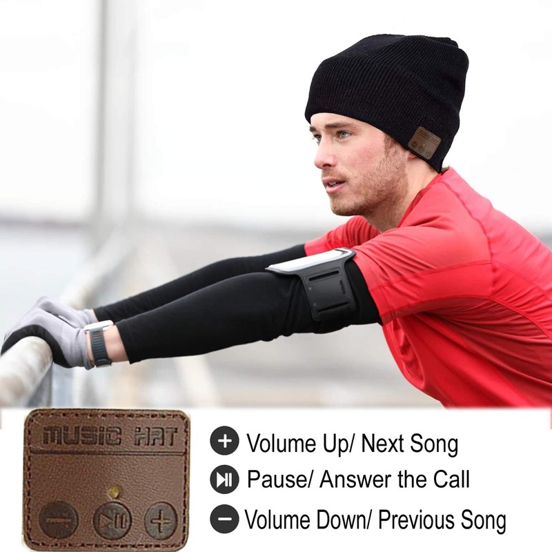 FashionLive Wireless Hat Music Beanie for Men Women Music Beanie