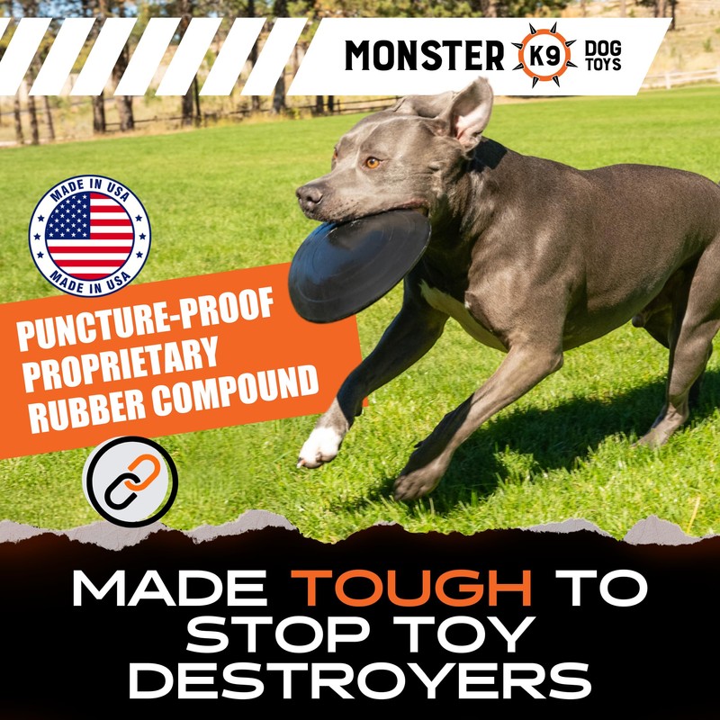 Monster K9 Indestructible Flying Disc - Lifetime Replacement - Durable