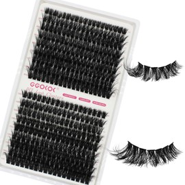 GGOKOK 333pcs Fluffy Lash Clusters Eyelash Extension Soft Thick D Curl Individual Lashes Eyelash Cluster False Eyelashes DIY Lash Extensions(10-18mm,80D+100D)