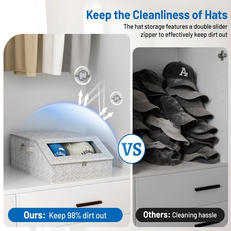 Baseball Hat Organizer Holds Up To 26 Caps, Hat Storage
