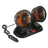 TEHAUX Car Dual Head Cooling Fan for Vehicle Adjustable Dashboard