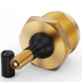 RVGUARD RV Winterize Blow Out Adapter, Tire Inflation Valve to 3/4” GHT Brass Blow Out Plug for RV, Travel Trailer, Boat, Garden