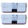 Mainstays Slim Plastic Storage Trays Baskets in White- Set of