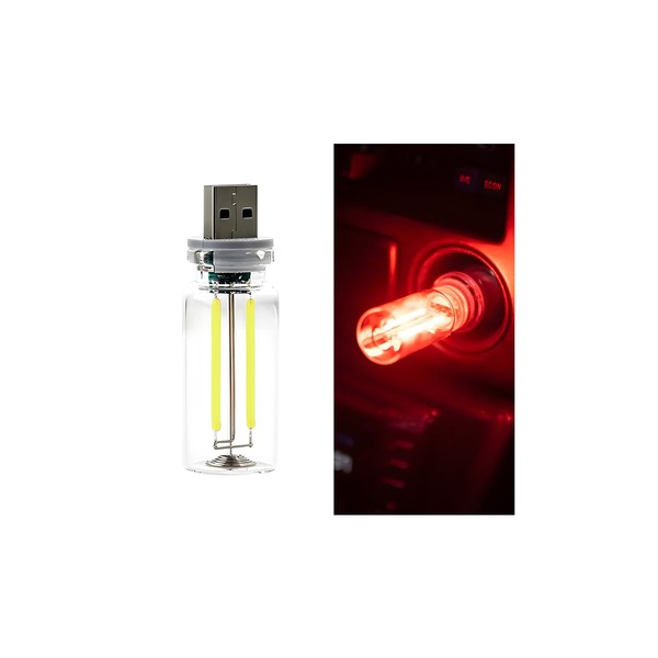 Sandfren USB LED Car Atmosphere Light, Mini Vehicle Ambient Interface