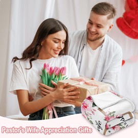 YDHCTKYG Pastor's Wife Appreciation Gifts,Pastor Appreciation Day Gifts for Her,Thank You Gifts Unique Christian Gifts for Women,Birthday for Pastor's Wife Throw Blanket 60x50 Inches