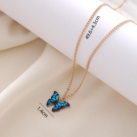 XMNIVATE 1 Piece Butterfly Necklace Necklace for Women Bohemian Pendant Animal Pendant Affordable Accessory Vintage Necklace Perfect for Girls