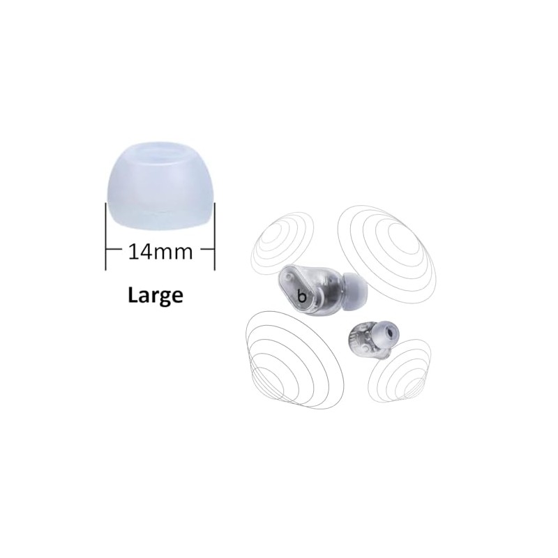 Zotech Replacement Earbud Tips for Beats Studio Buds +, 10