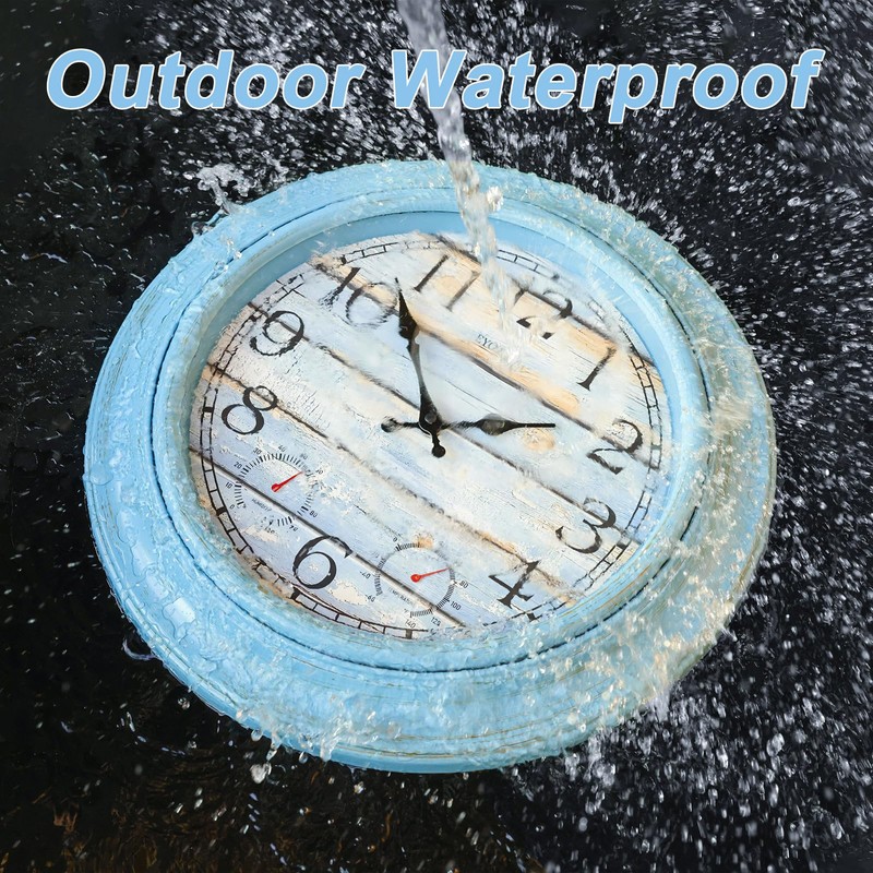 eYotto 18 Inch Large Indoor Outdoor Wall Clock Waterproof with
