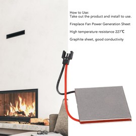 Fireplace Fan Motor Replacement Kit, Heat Powered Fan Generator Sheet, Standard Interface, Fireplace Fan Accessories Motor and Power Generation Sheet for Wood Log