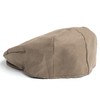 Hanna Hats Irish Vintage Linen Flat Cap Linen, khaki