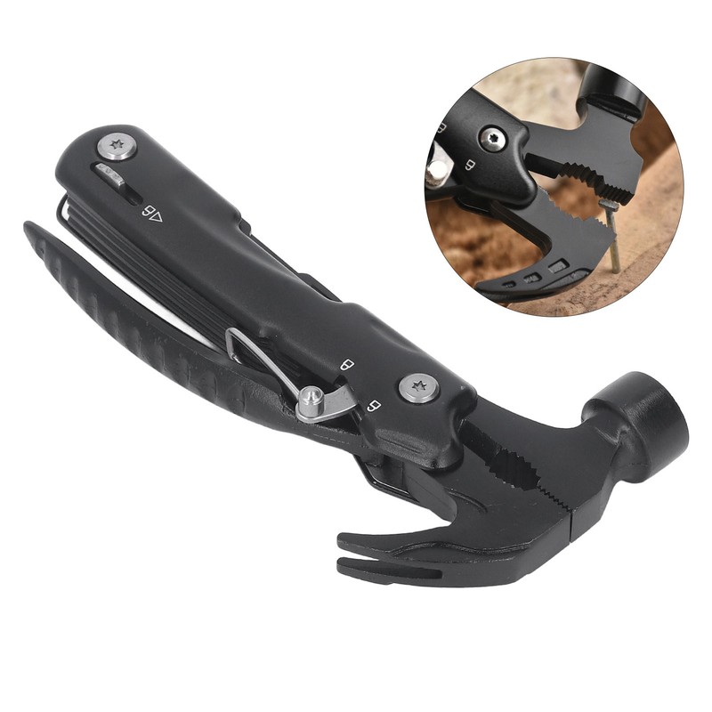 Hammer Multitool 9 in 1 Portable Mini Stainless Steel Survival