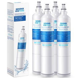 GOLDEN ICEPURE Replacement for LG LT600P, 4PACK, 469990, RFC1000A, WF300, FML-2 Refrigerator Water Filter 5231JA2006B, LFX25961SB, LSC27931ST, LFX25971ST, LRSC26925TT, LSC27990TT