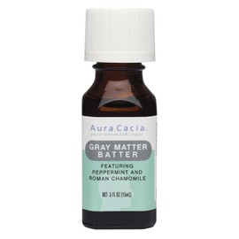 Aura Cacia Essential Solutions Oil Blend, Gray Matter Batter, 0.5 Fluid Ounce (Pack of 2)