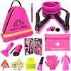 GETLMUL Pink Car Emergency Kit, Premium Roadside Emergency Car Accessories