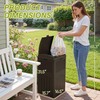 Greesum 33 Gallon Outdoor Trash Can with Lid, Waterproof Resin