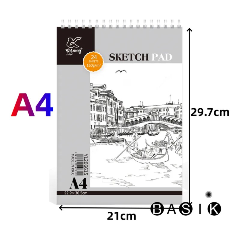 Cuaderno De Boceto Sketchbook Libro Block Dibujo 24hojas A4