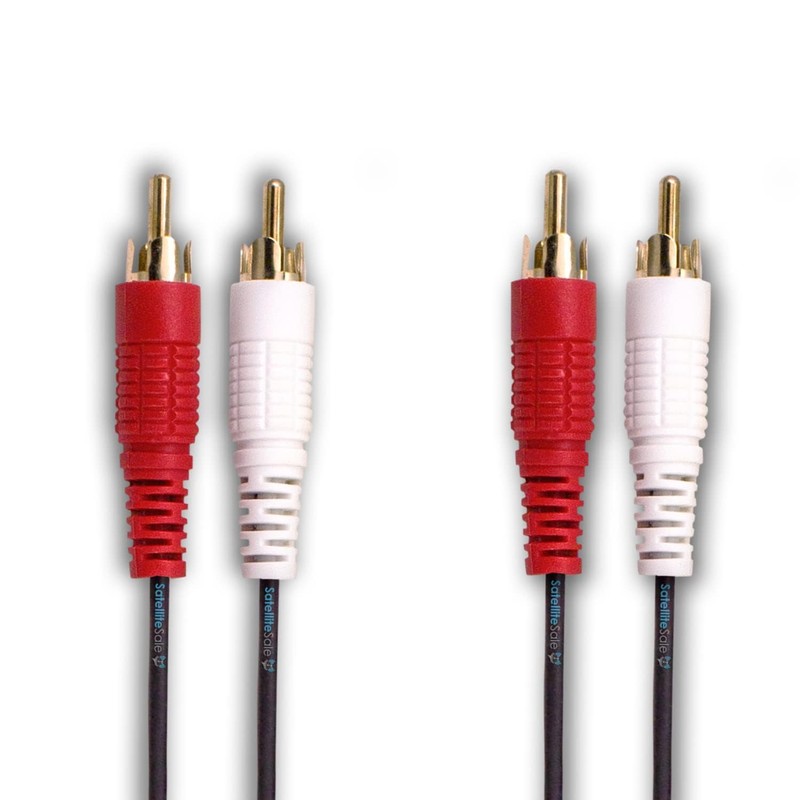 SatelliteSale 2 Male to 2 Male RCA Audio Stereo Composite